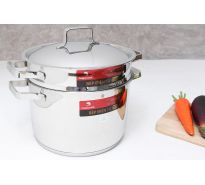 Bộ nồi xửng inox 3 đáy 24 cm Happycook Milan ST24-ML