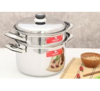 Bộ nồi xửng inox 3 đáy 26 cm Happycook ST26